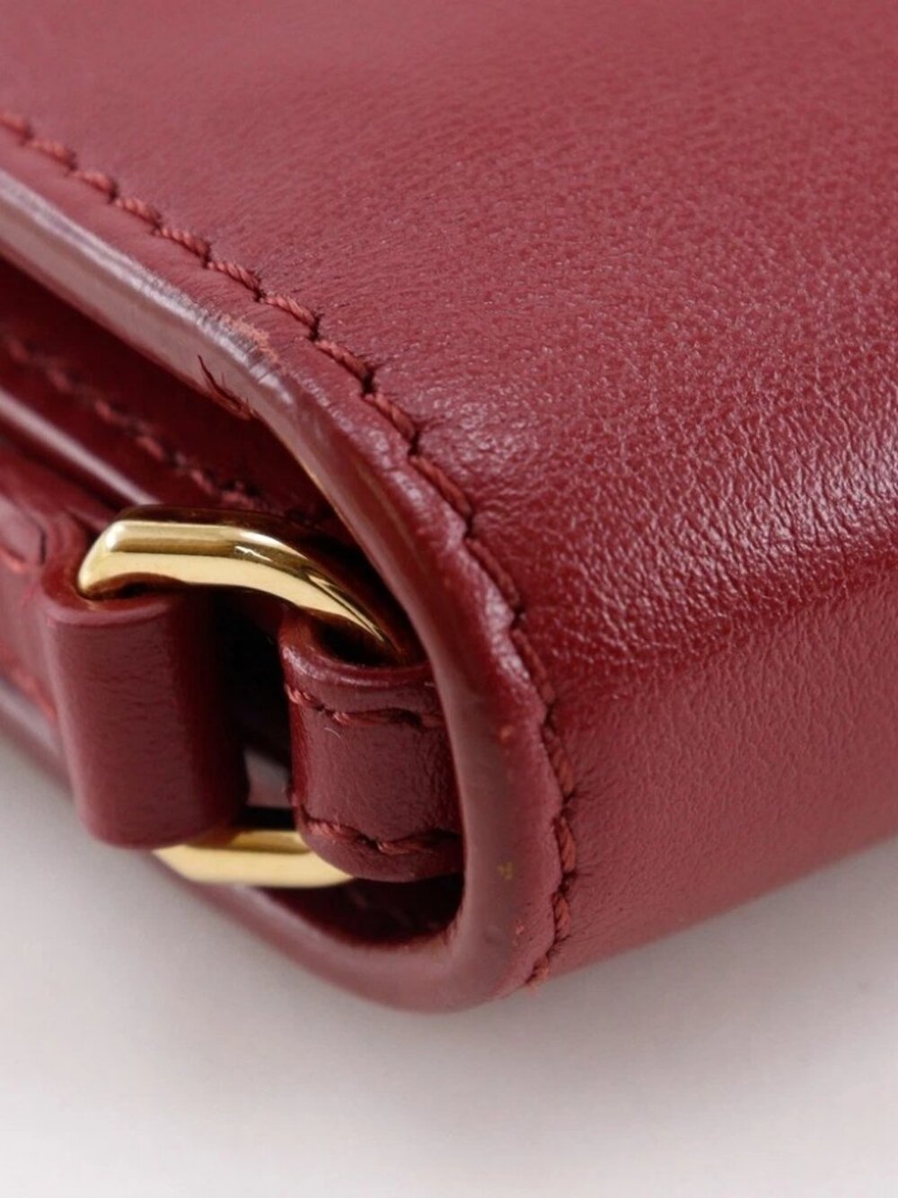 BURBERRY Shoulder wallet Shoulder Bag 2WAY Red Cowhide Women - Picture 6 of 12
